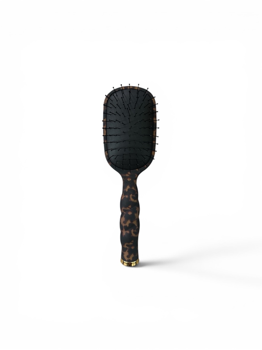Teleties Tortoiseshell Paddle Hair Brush - Brown with Mirror and Brush Cleaner - Picture 2 of 7